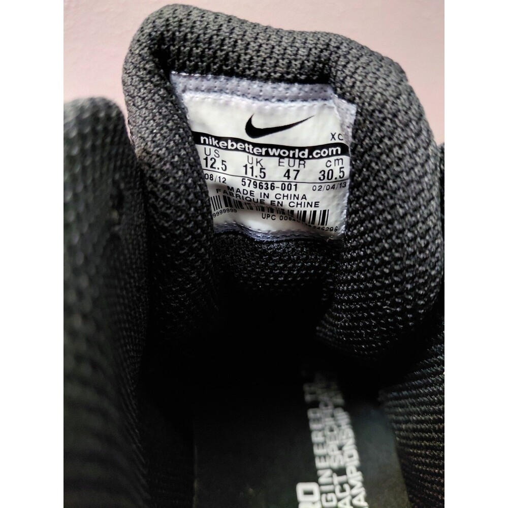 Nike Alpha Pro TD Football Cleats Mens Sz 12.5 White/Blk 579636-001 Flywire - Picture 6 of 7